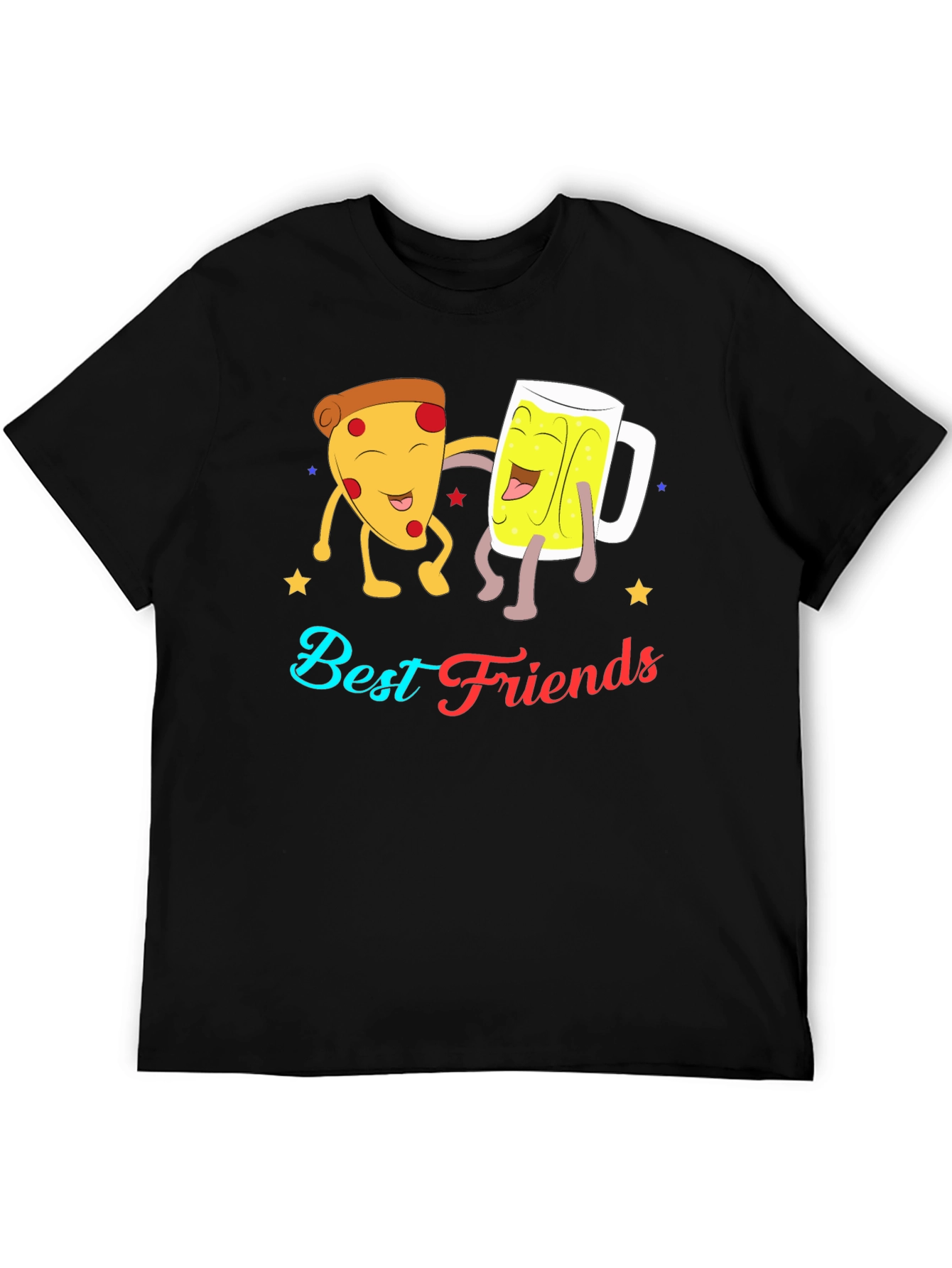 Best Friends Pizza & Beer Graphic T-Shirt