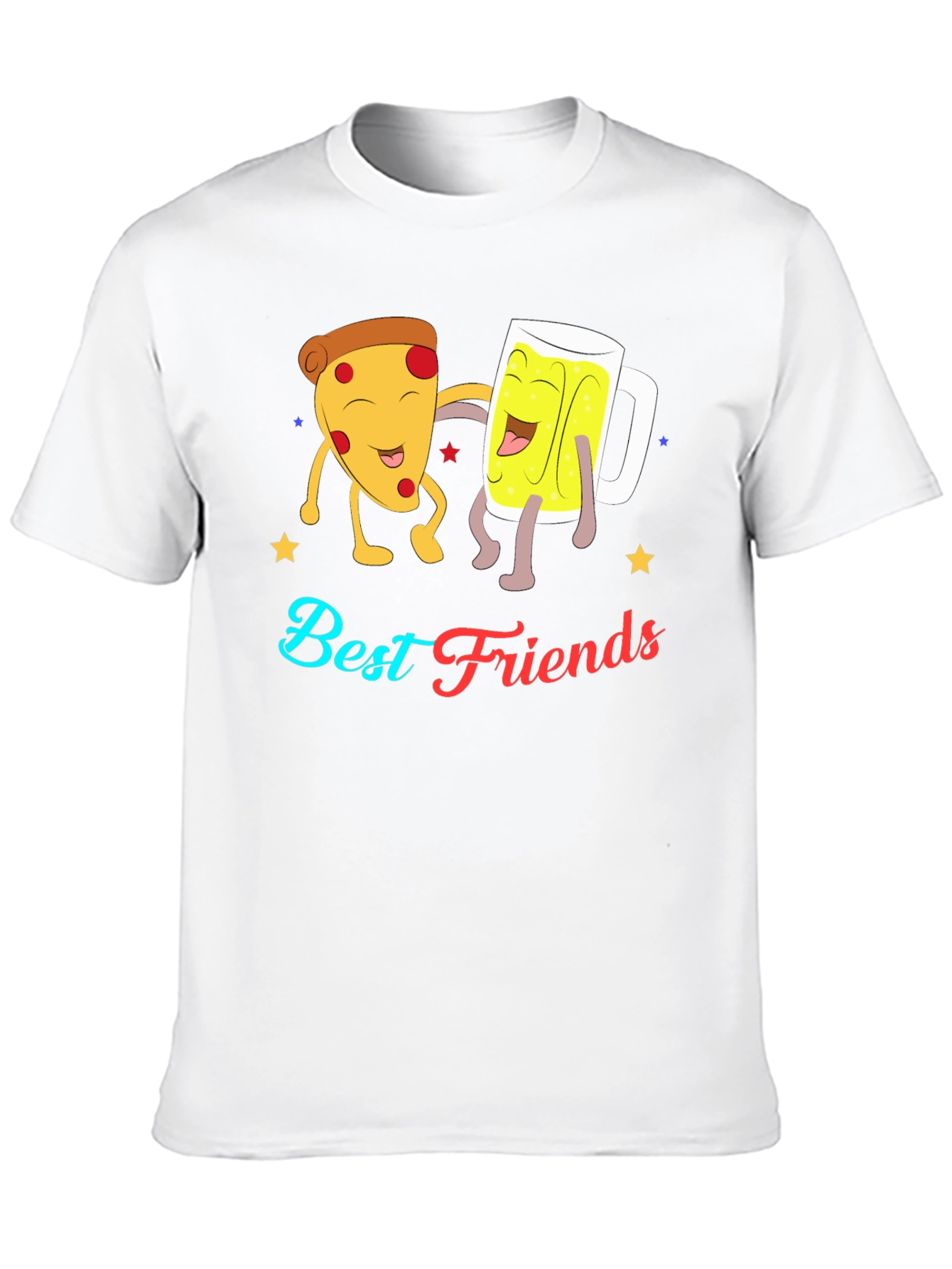 Best Friends Pizza & Beer Graphic T-Shirt