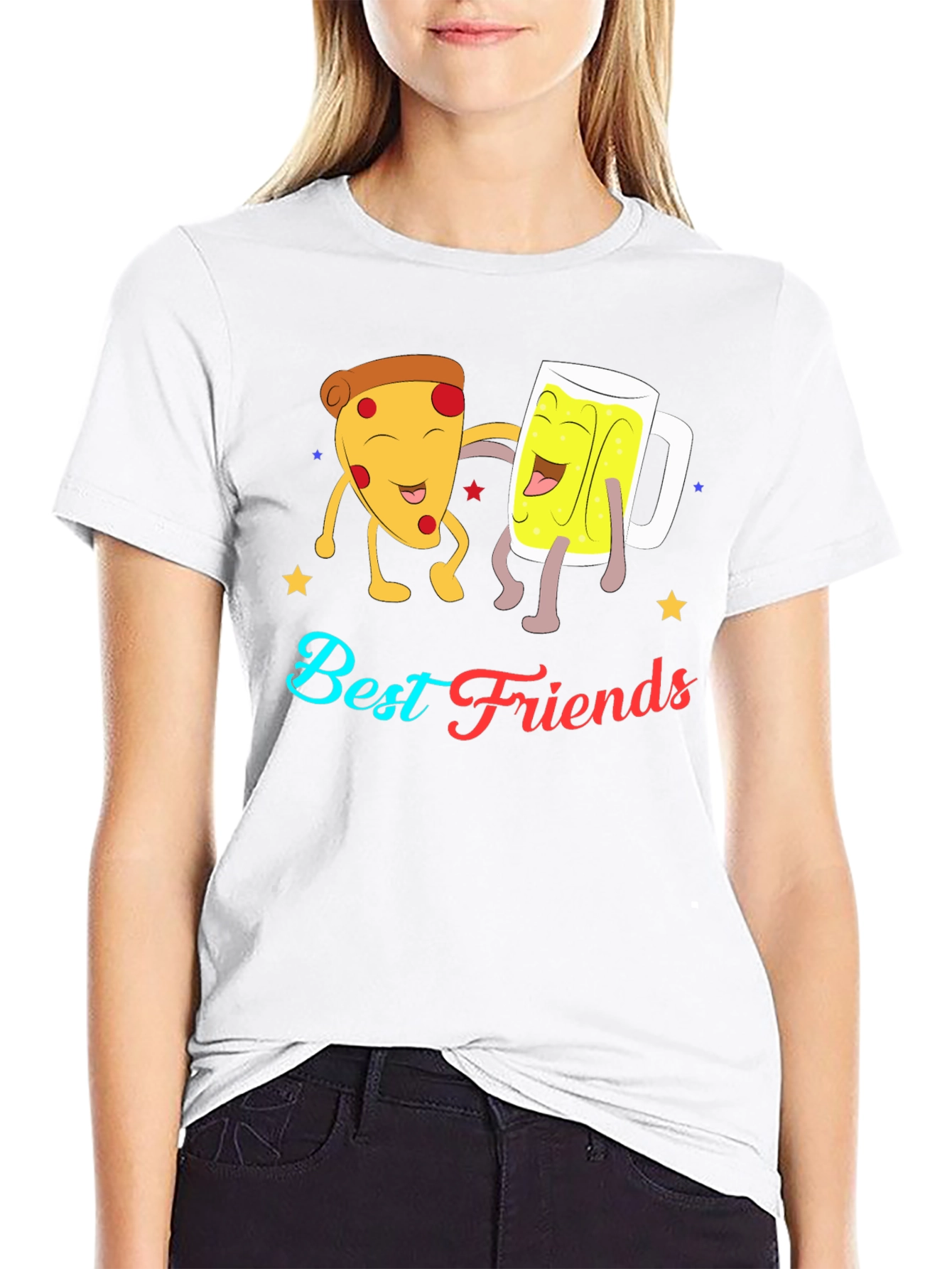 Best Friends Pizza & Beer Graphic T-Shirt