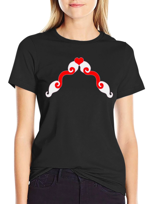 Heart Mustache Graphic Tee