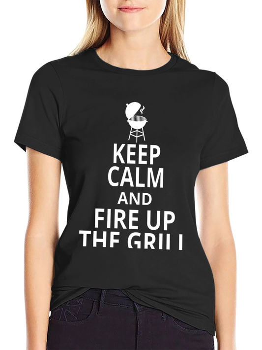 Keep Calm Grill T-Shirt - BBQ Humor Tee