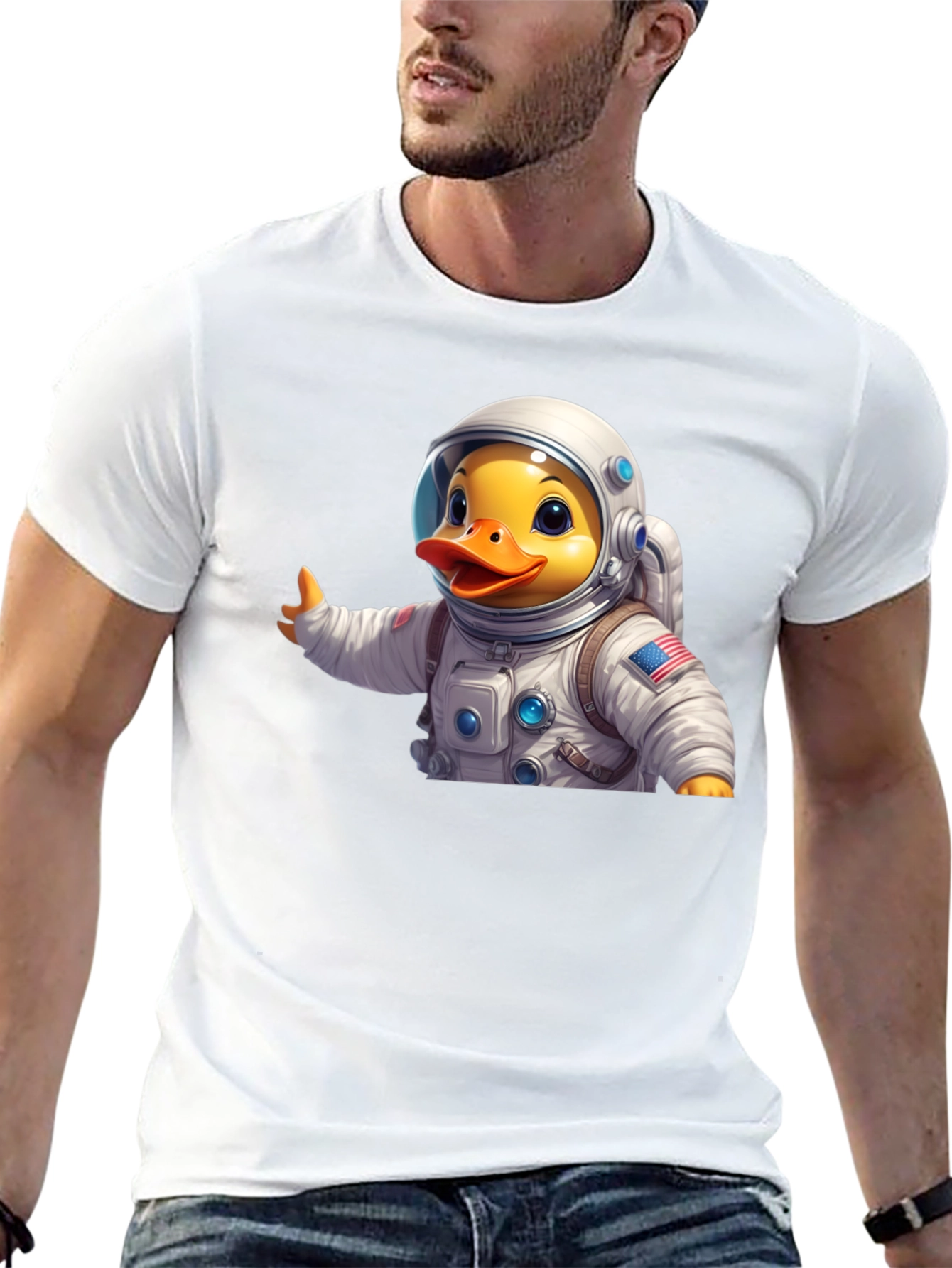 Astronaut Duck T-Shirt - Black