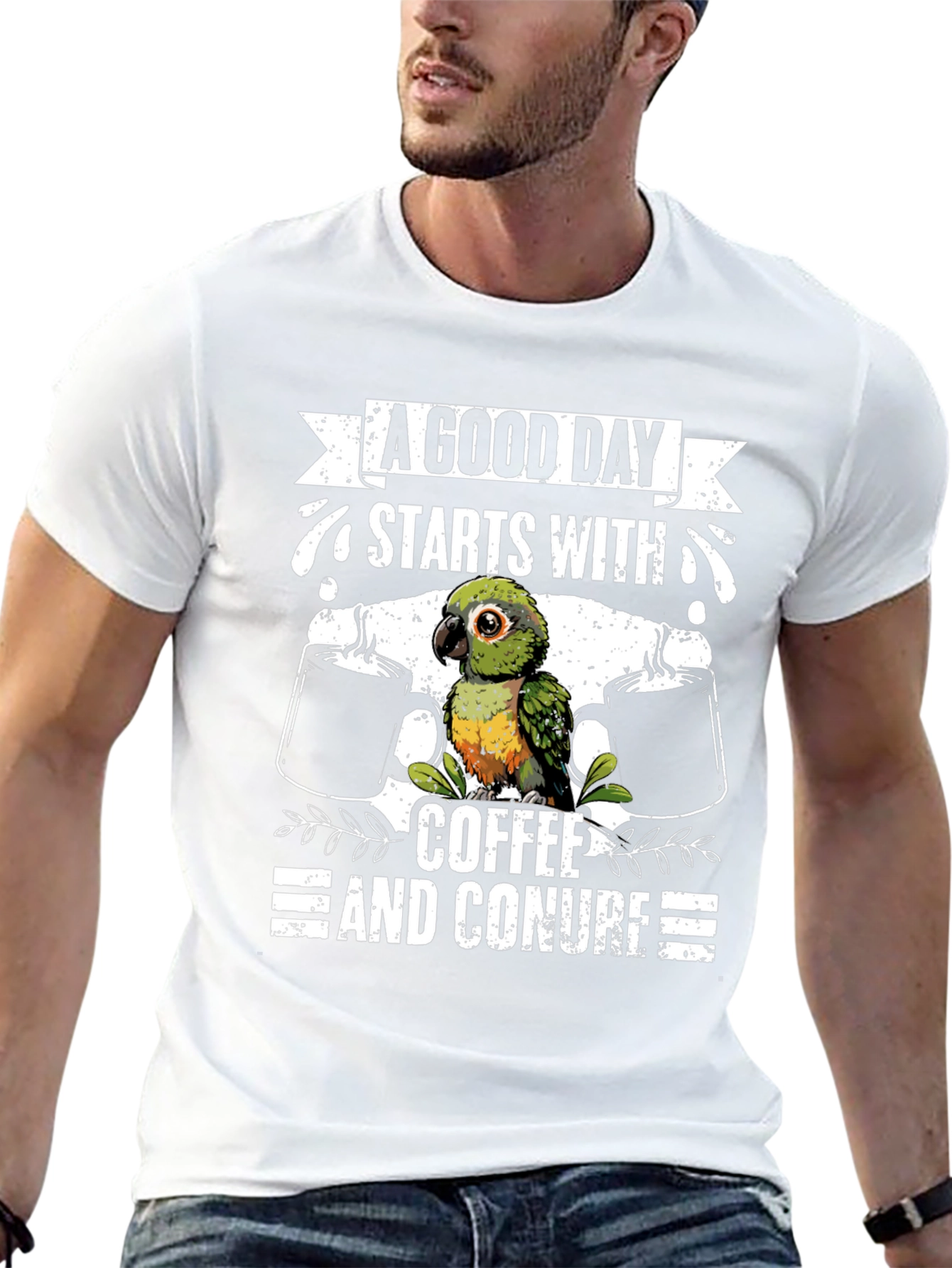 A Good Day Starts With Coffee and Conure T-Shirt