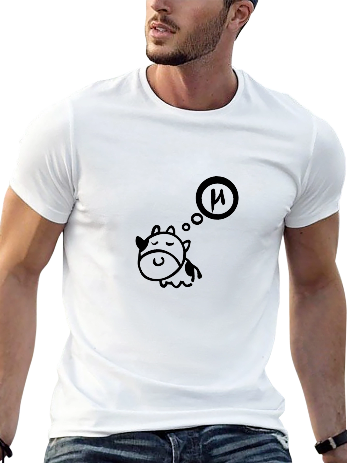 Dreaming Cow Graphic Tee - Soft Cotton Blend