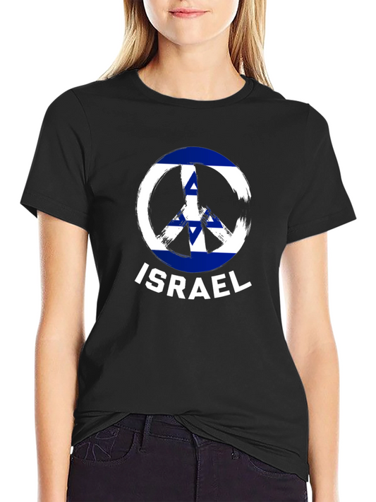 Israel Peace Sign T-Shirt Black
