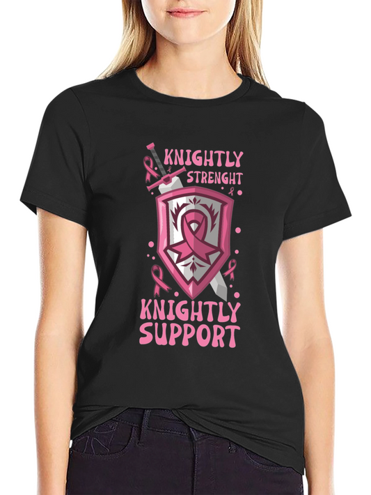 Knightly Strength Breast Cancer Support T-Shirt