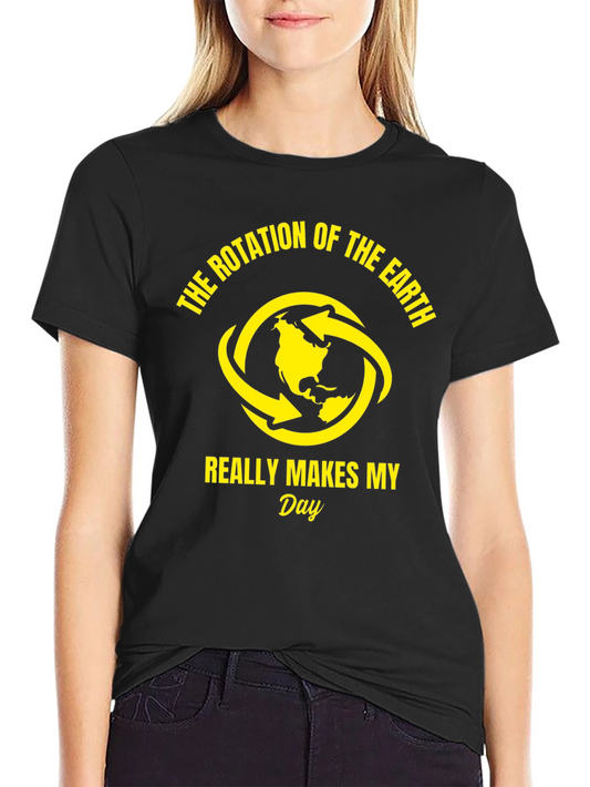 Earth Rotation Graphic Tee - Funny Science T-Shirt