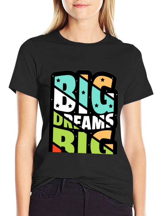 Big Dreams Graphic Tee - Unisex Black Cotton T-Shirt