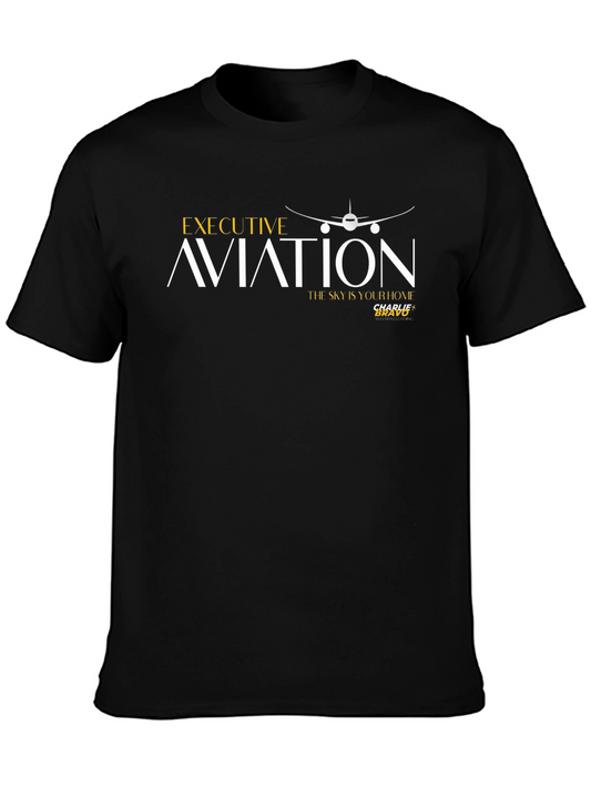 Executive Aviation Graphic Tee - Premium Quality Cotton