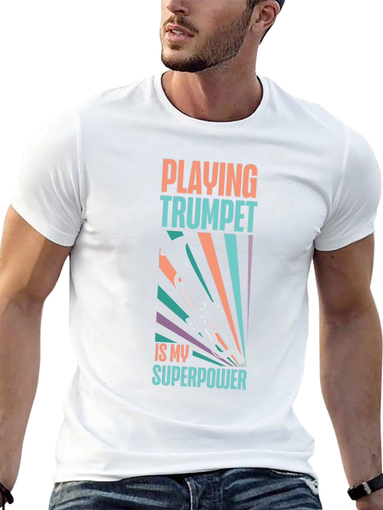 Trumpet Superpower Graphic Tee - Musicians Delight