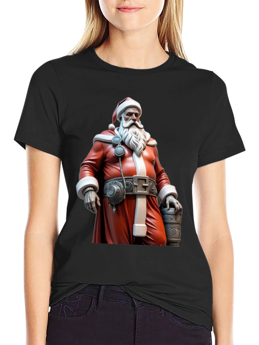 Festive Santa T-Shirt - Black