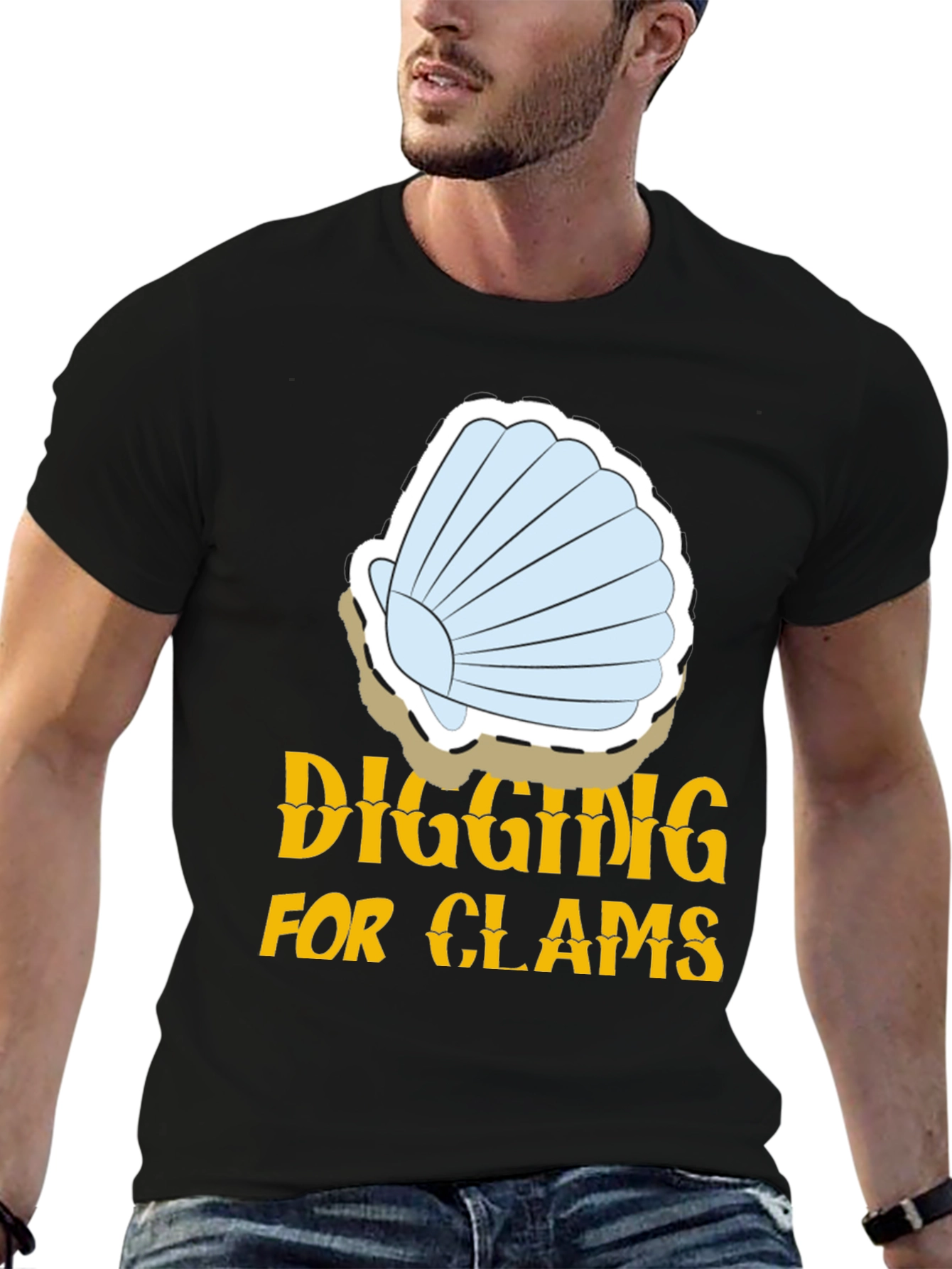 Digging for Clams Graphic Tee - Black