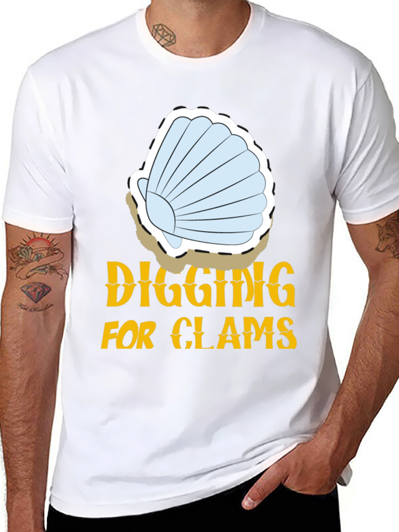 Digging for Clams Graphic Tee - Black