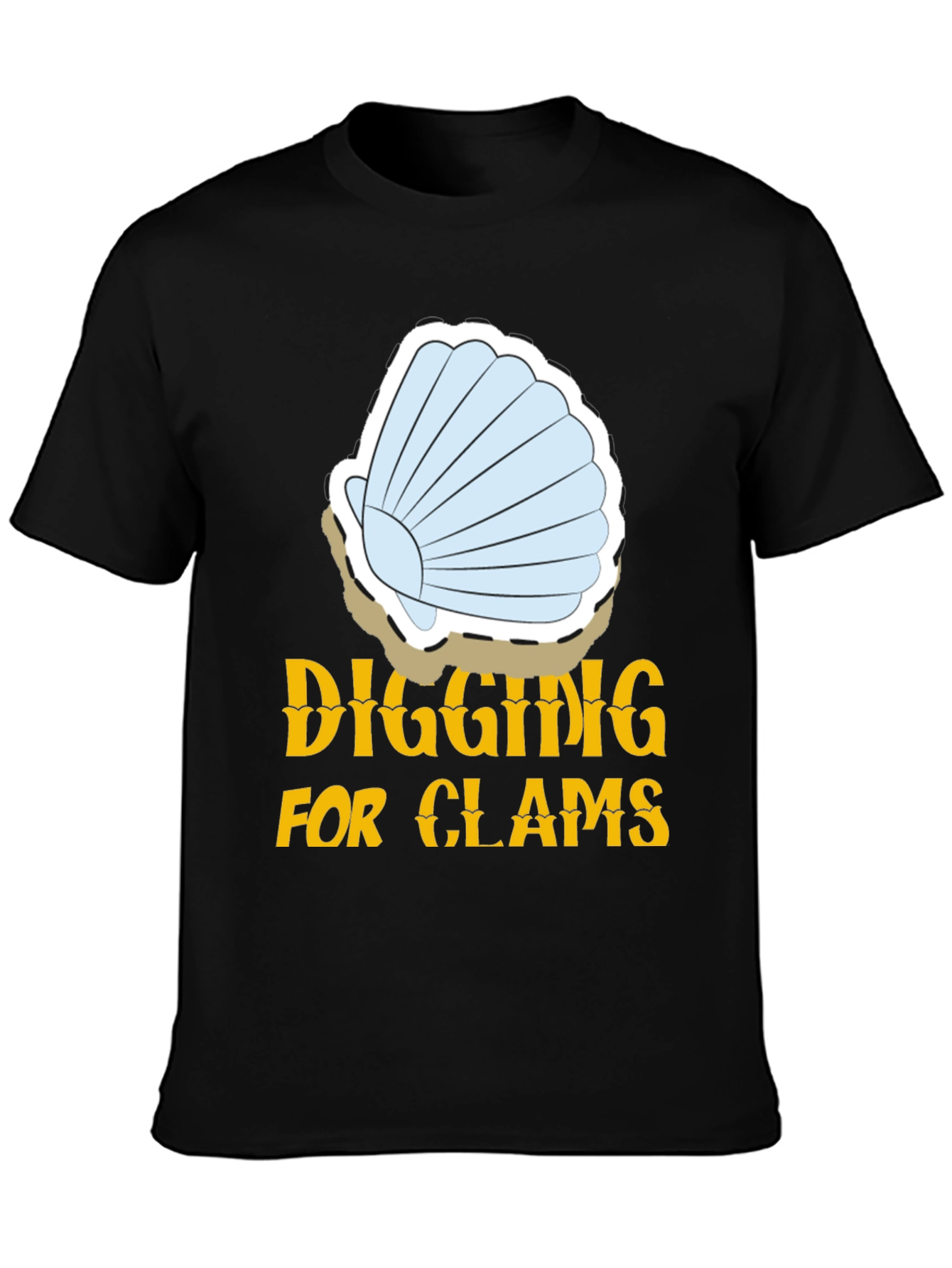 Digging for Clams Graphic Tee - Black
