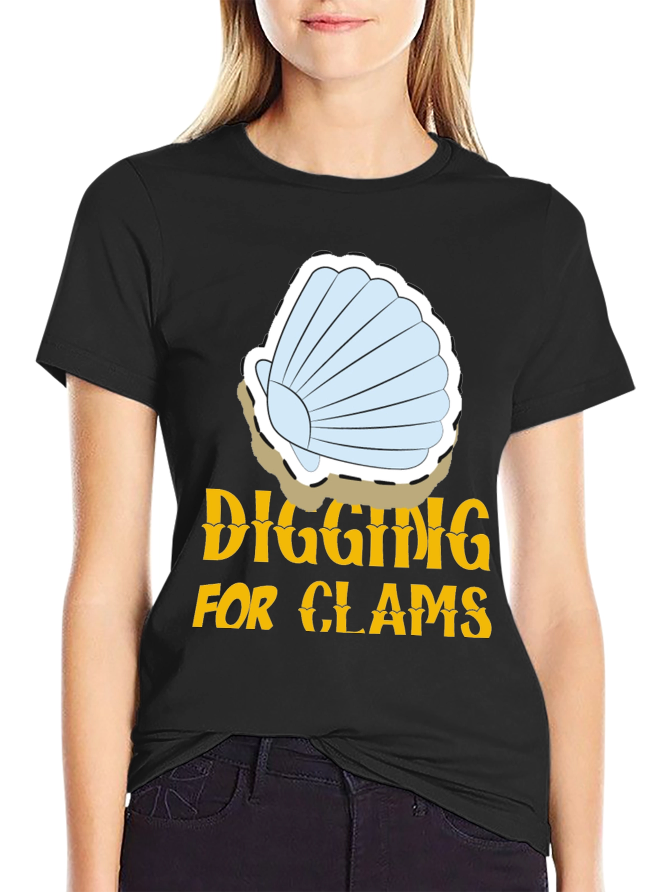 Digging for Clams Graphic Tee - Black