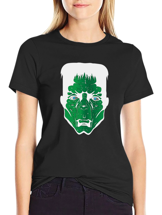 Frankenstein Graphic Tee - Black Cotton T-Shirt