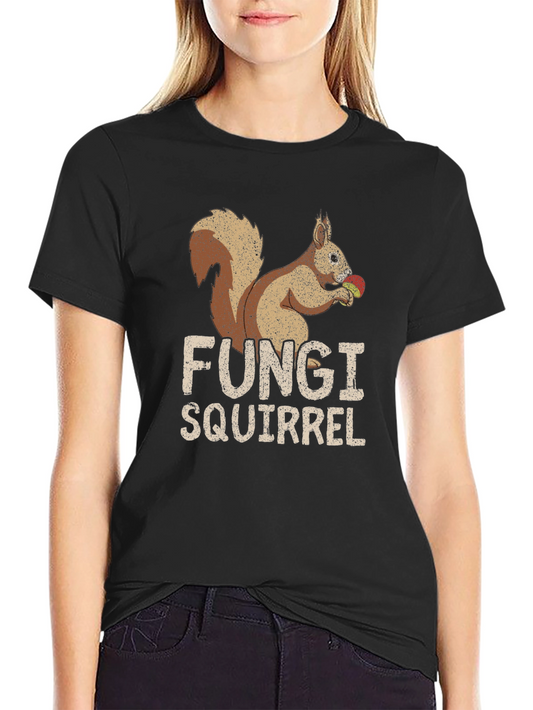 Fungi Squirrel Black T-Shirt