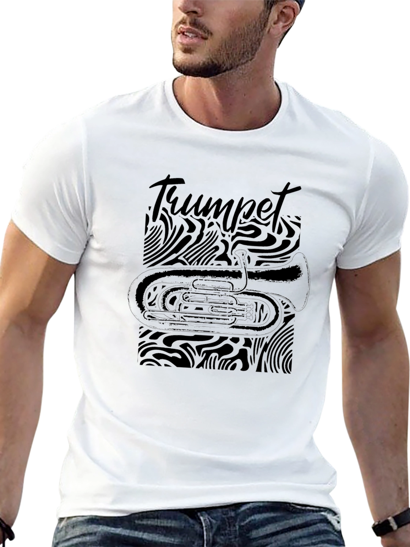 Trumpet Graphic Black Tee