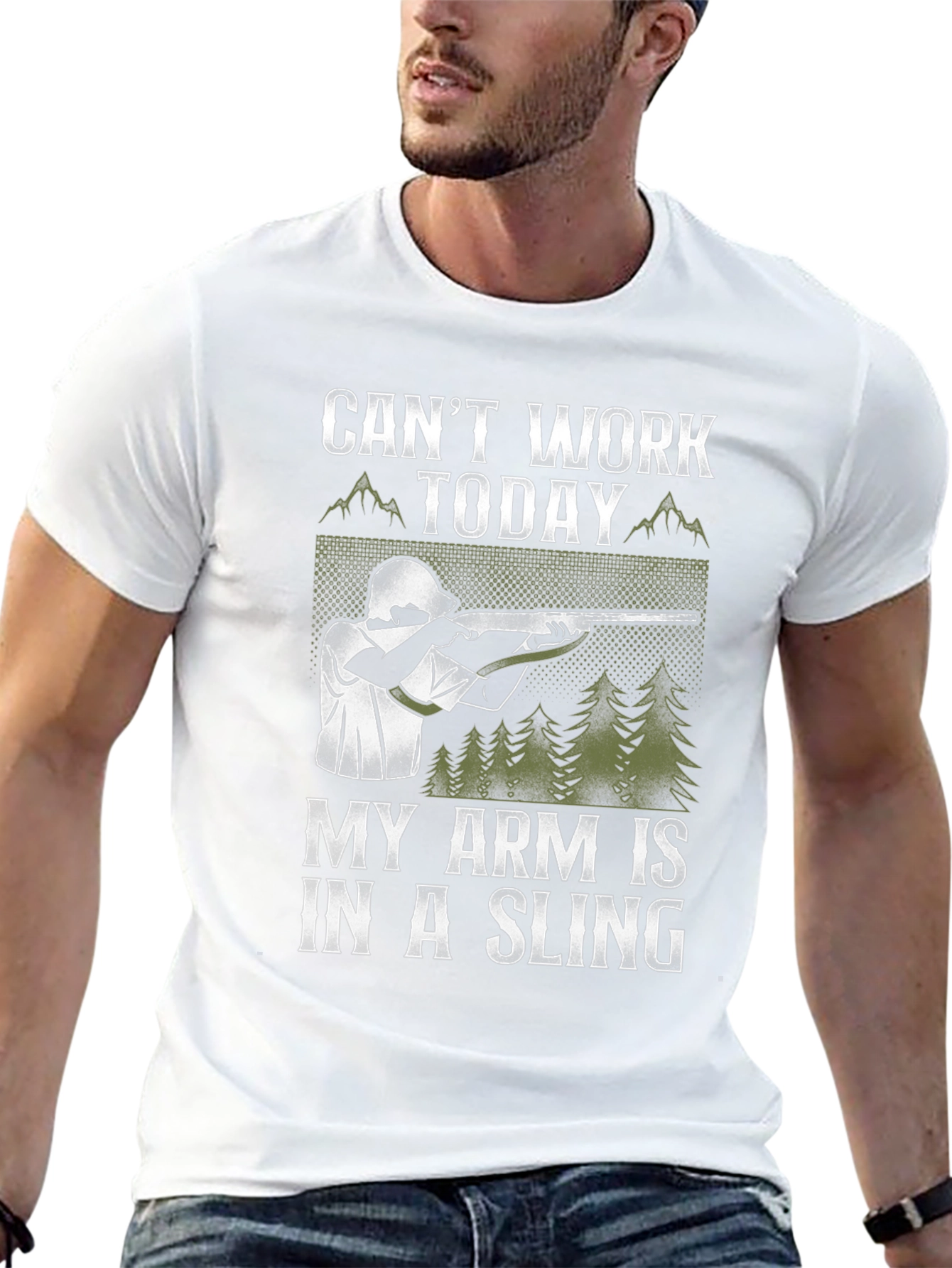 Cant Work Today Arm in Sling T-Shirt