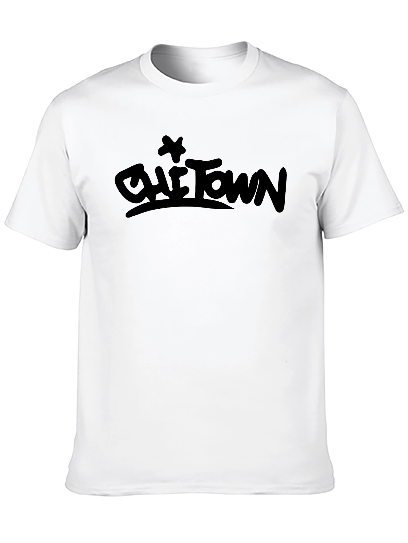 Cool Graphic Print T-Shirt - Black