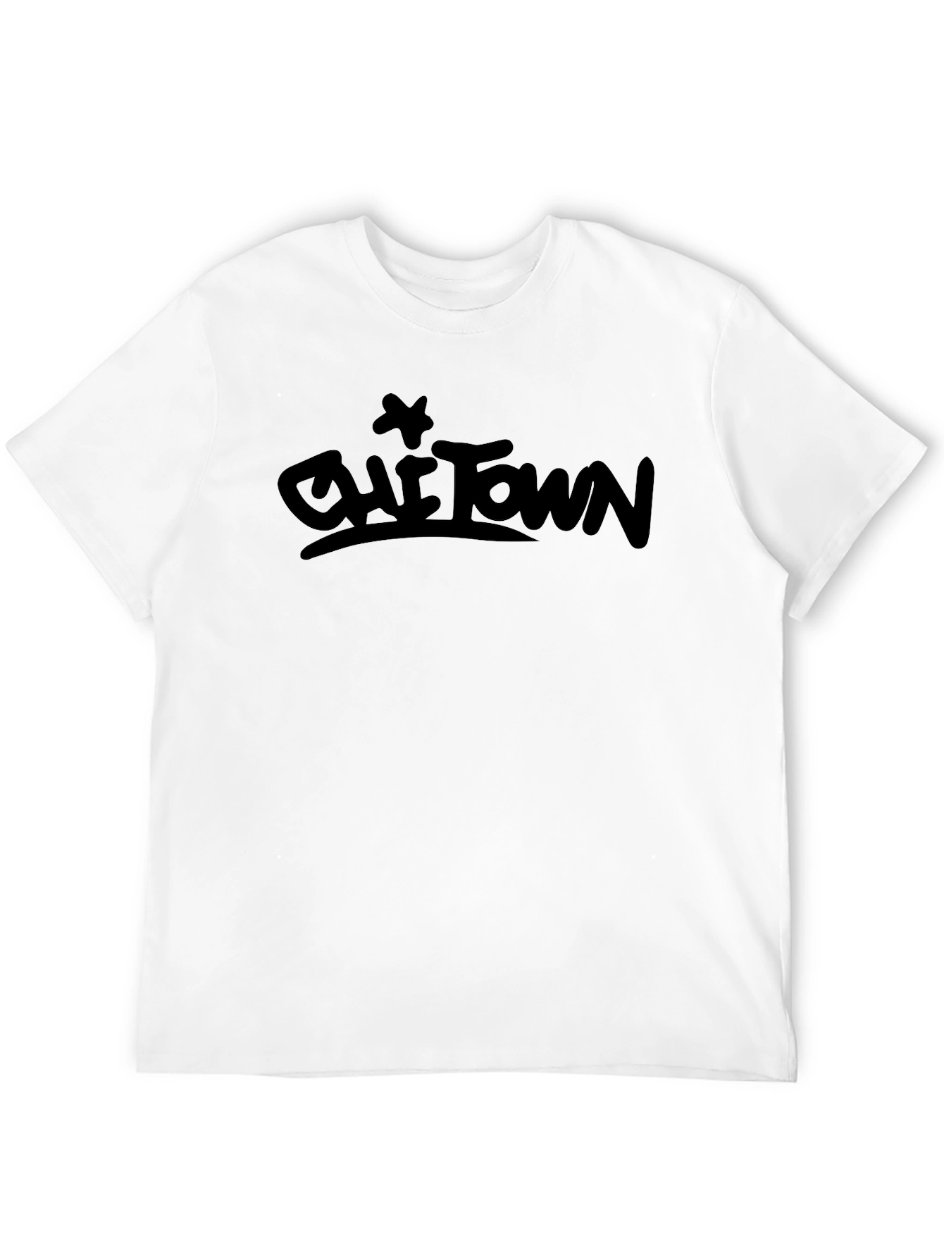 Cool Graphic Print T-Shirt - Black