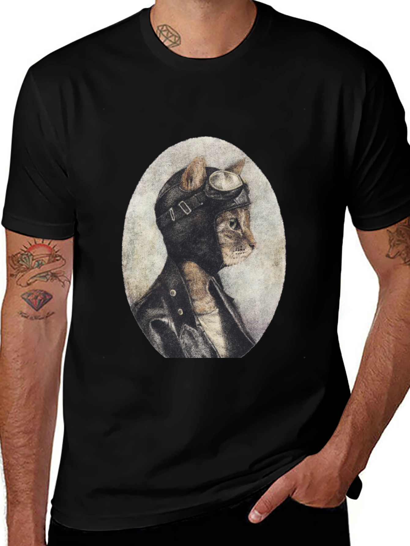 Pilot Cat T-Shirt - Unique Graphic Tee