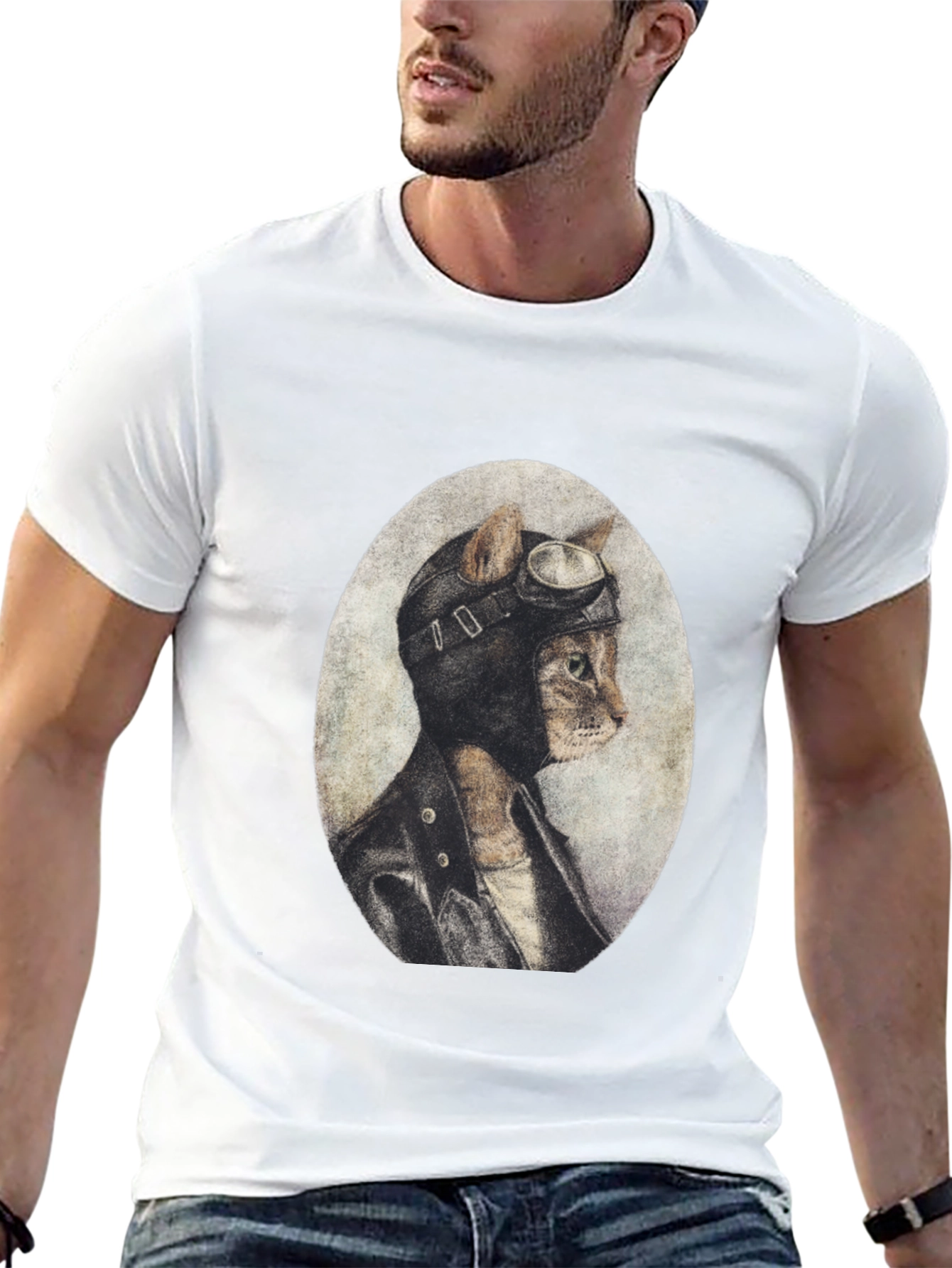 Pilot Cat T-Shirt - Unique Graphic Tee