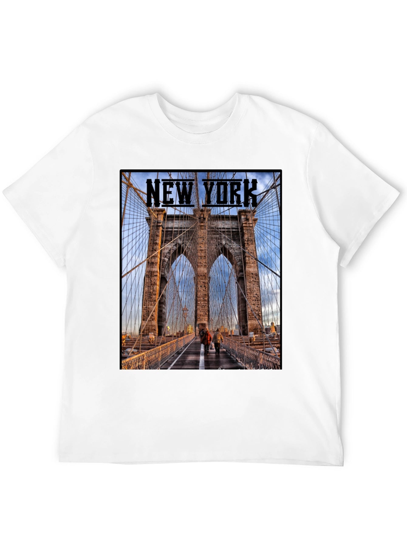 New York Bridge Graphic T-Shirt