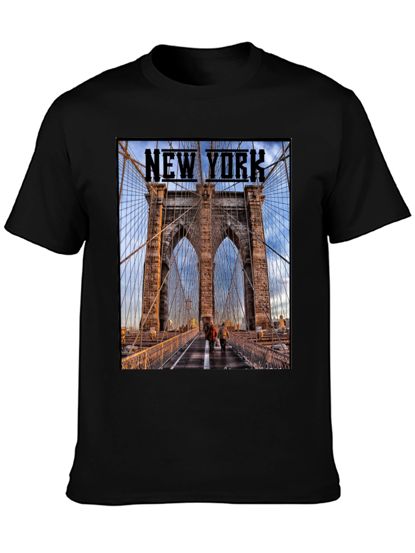 New York Bridge Graphic T-Shirt