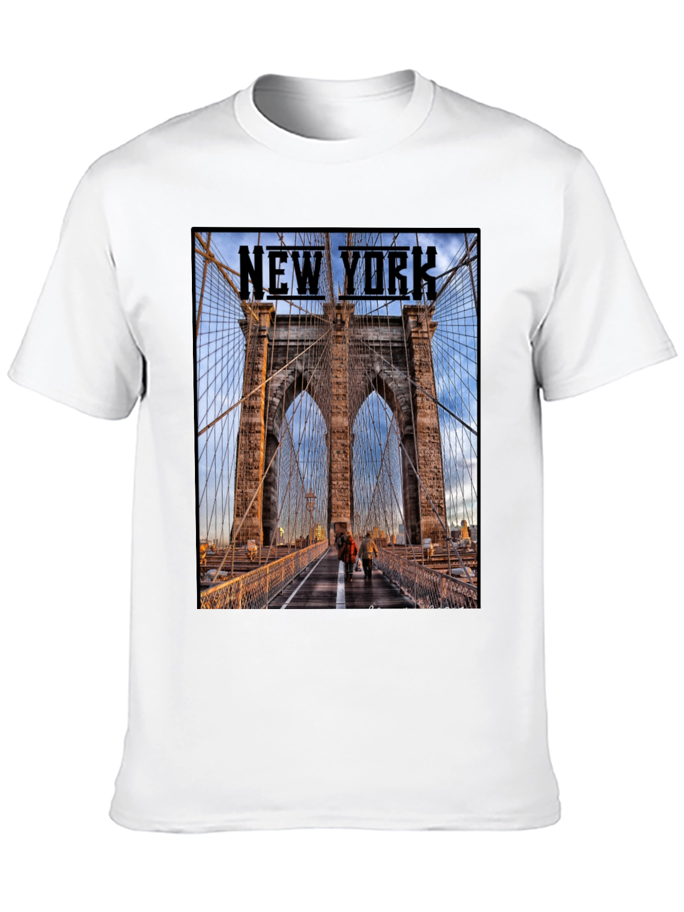 New York Bridge Graphic T-Shirt
