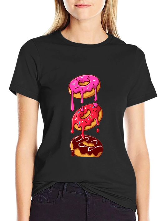 Donut Stack Graphic Tee - Fun & Trendy Style
