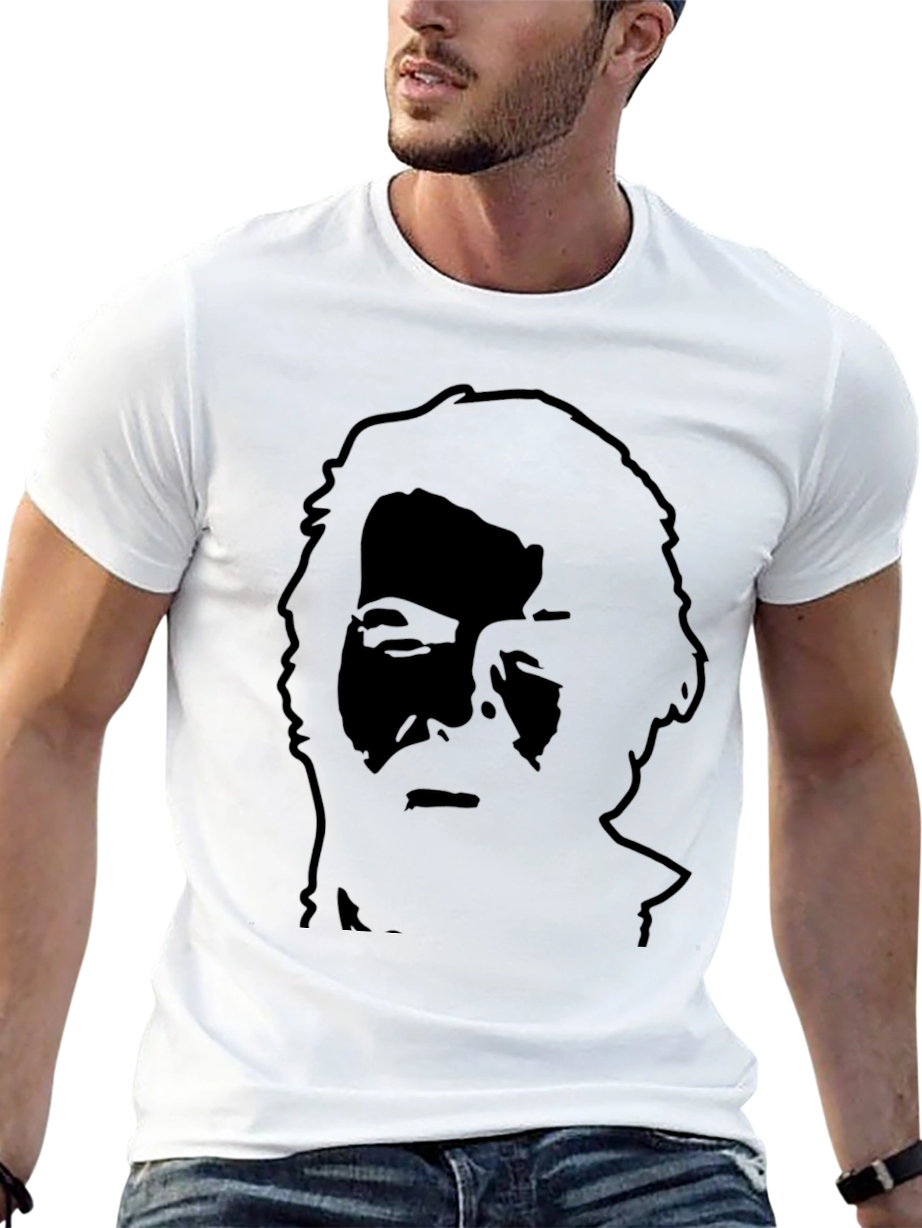 Silhouette Portrait Black T-Shirt