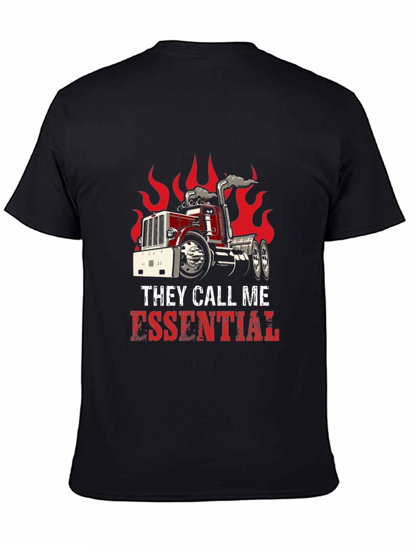 Essential Trucker T-Shirt - Black