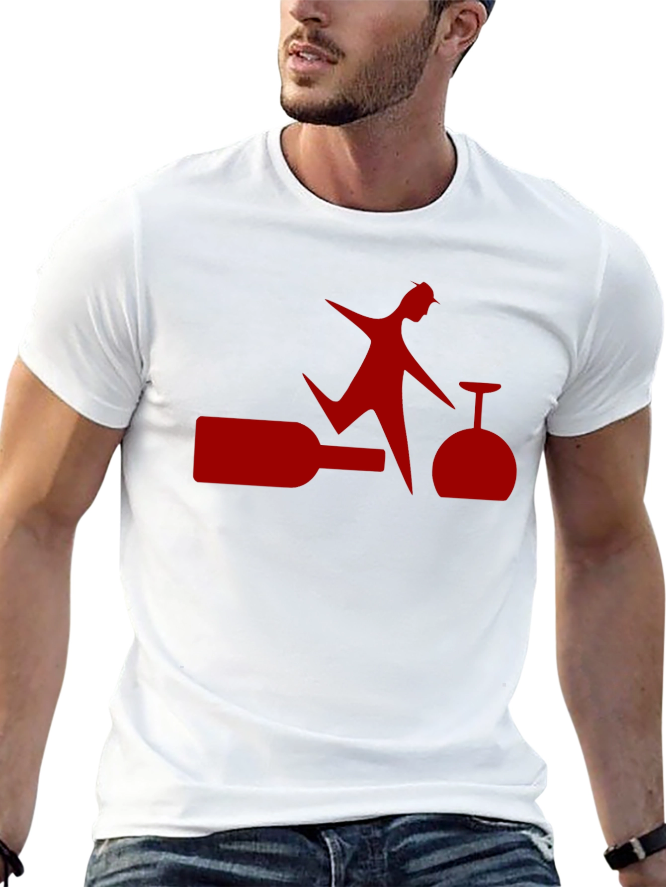 Novelty Wine Lover Graphic T-Shirt