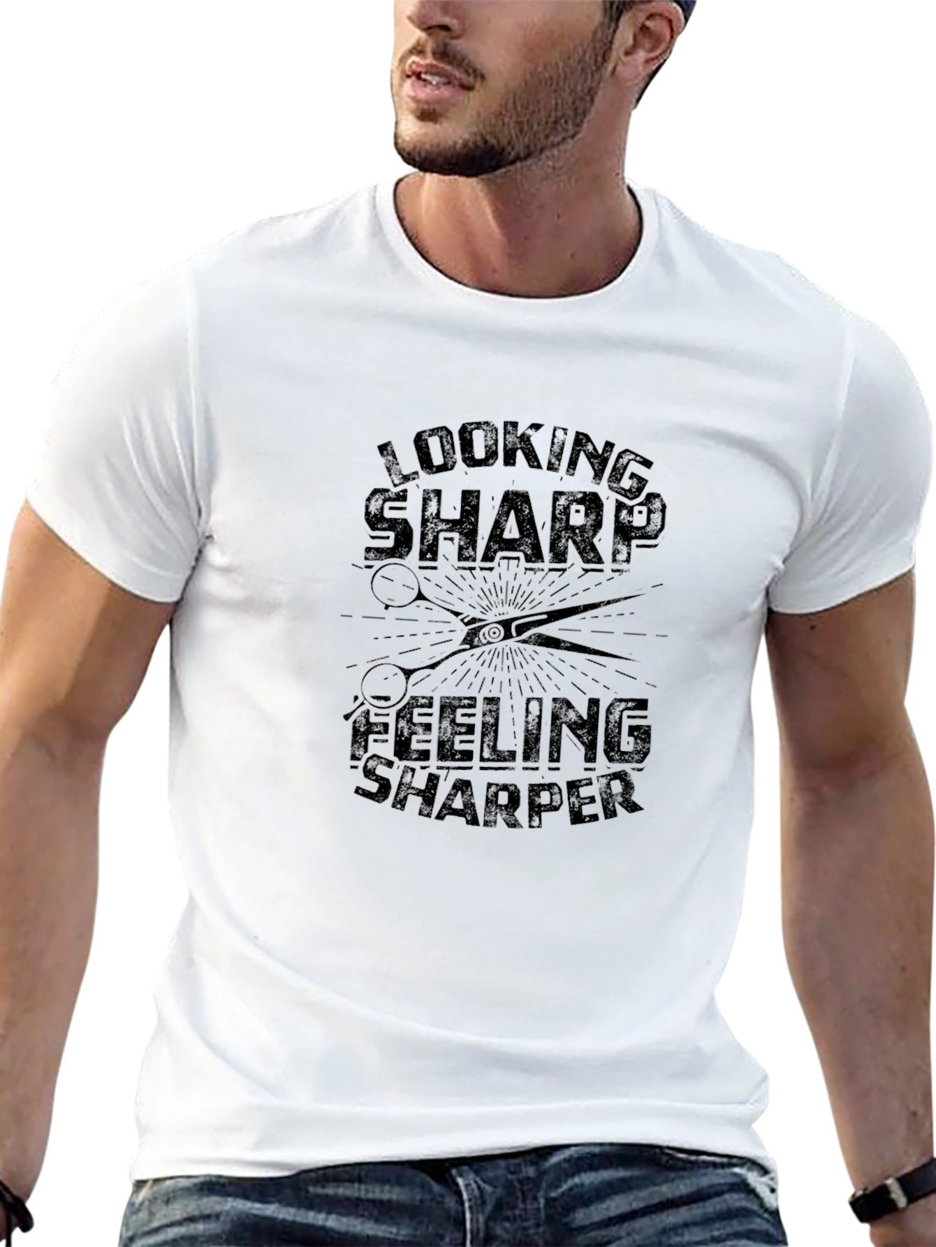 Looking Sharp Graphic Tee - Barber T-Shirt