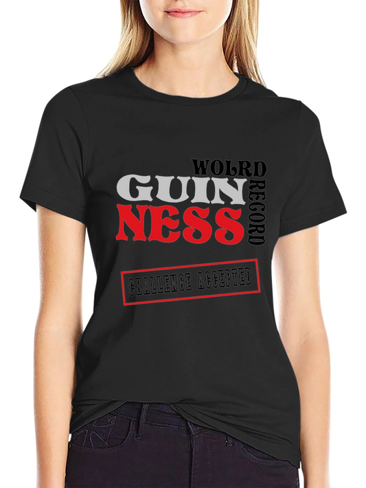 Guinness World Record Challenge Accepted Black T-Shirt