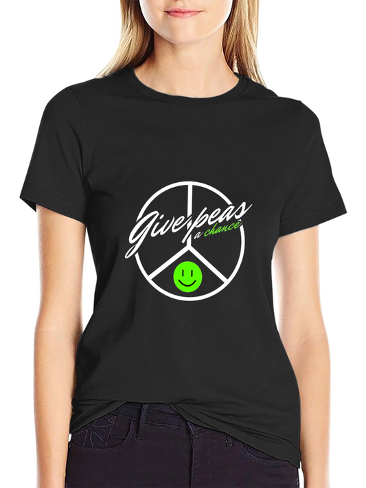 Give Peas a Chance T-Shirt Black