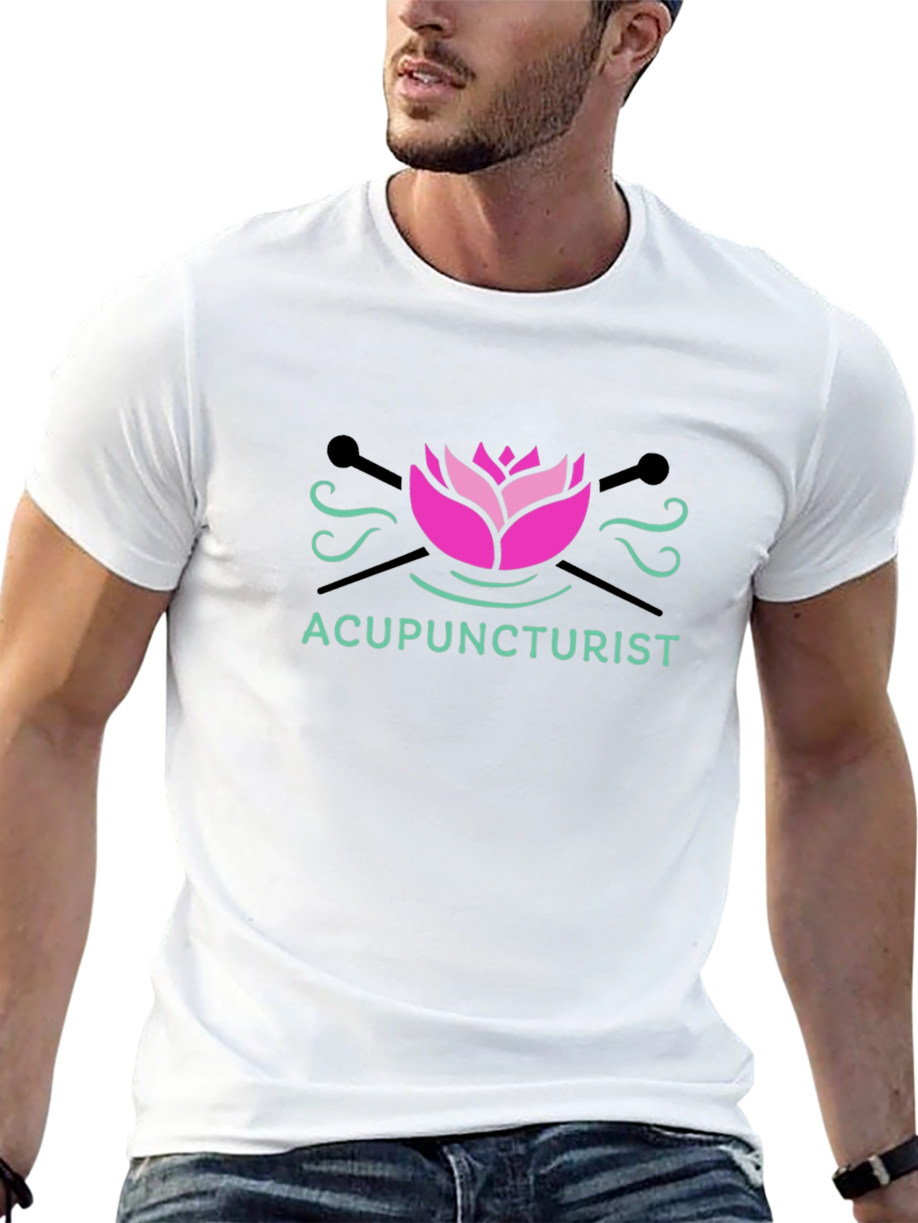 Acupuncturist Lotus Graphic T-Shirt