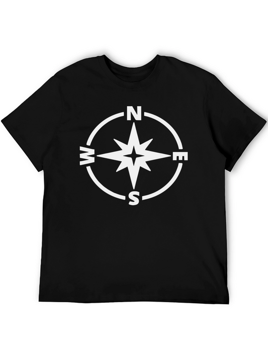 Compass Rose Graphic T-Shirt - Classic Design