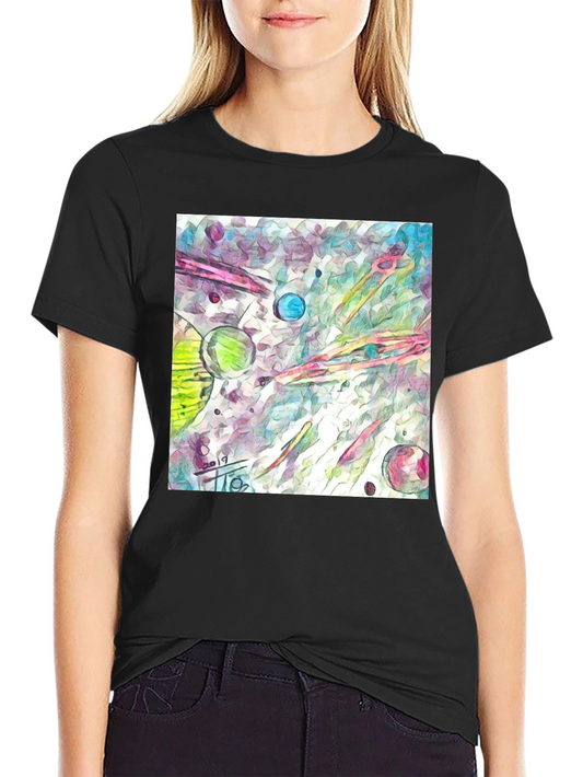 Abstract Art Tee - Colorful Graphic Print T-Shirt