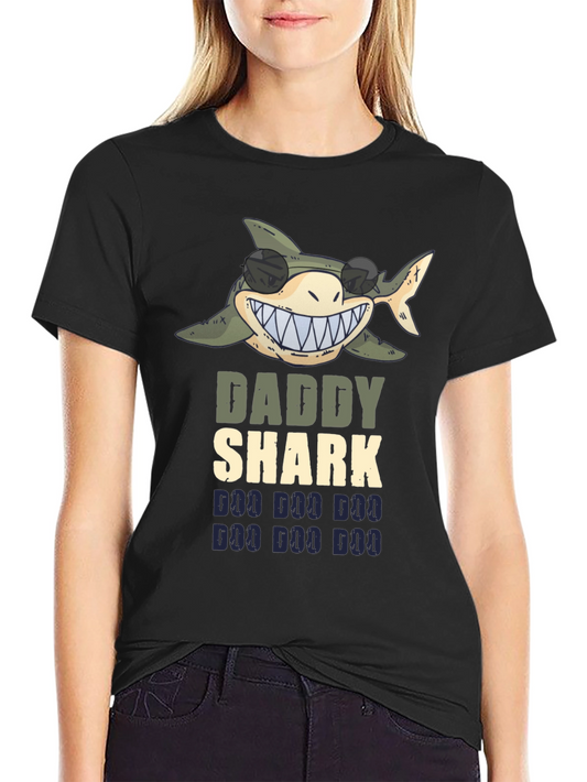 Daddy Shark Graphic Tee - Fun Dad Shirt