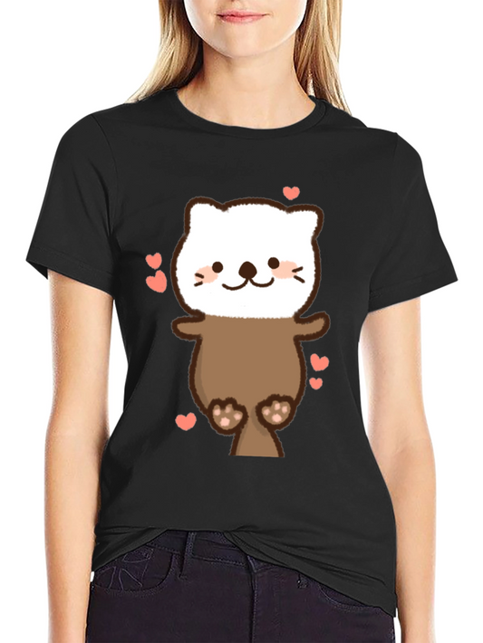Cute Otter T-Shirt - Heart Design