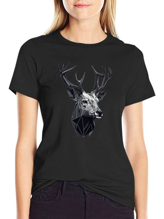 Geometric Stag T-Shirt - Modern Minimalist Design