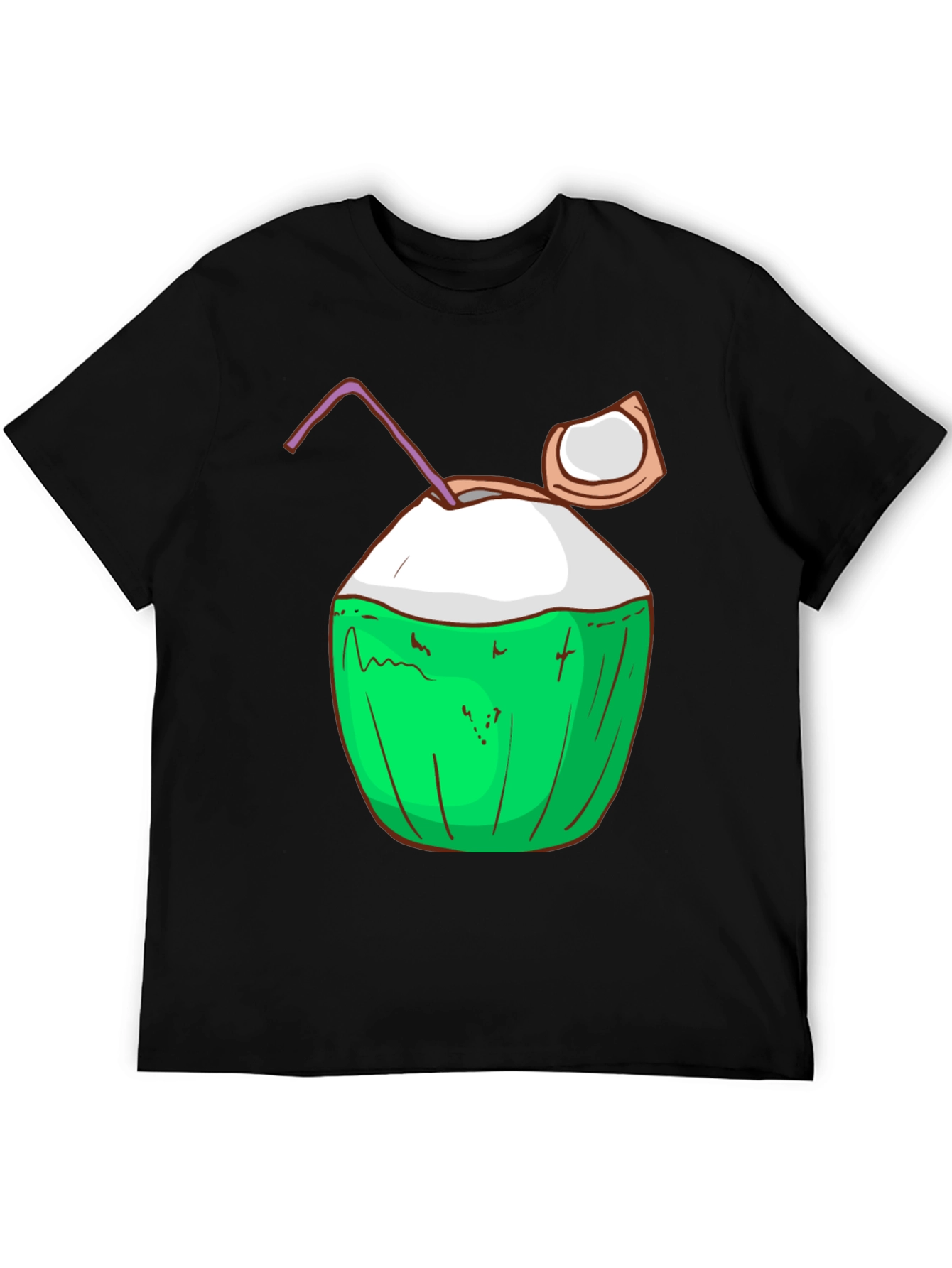 Coconut Drink Graphic Tee - Tropical Summer Vibes