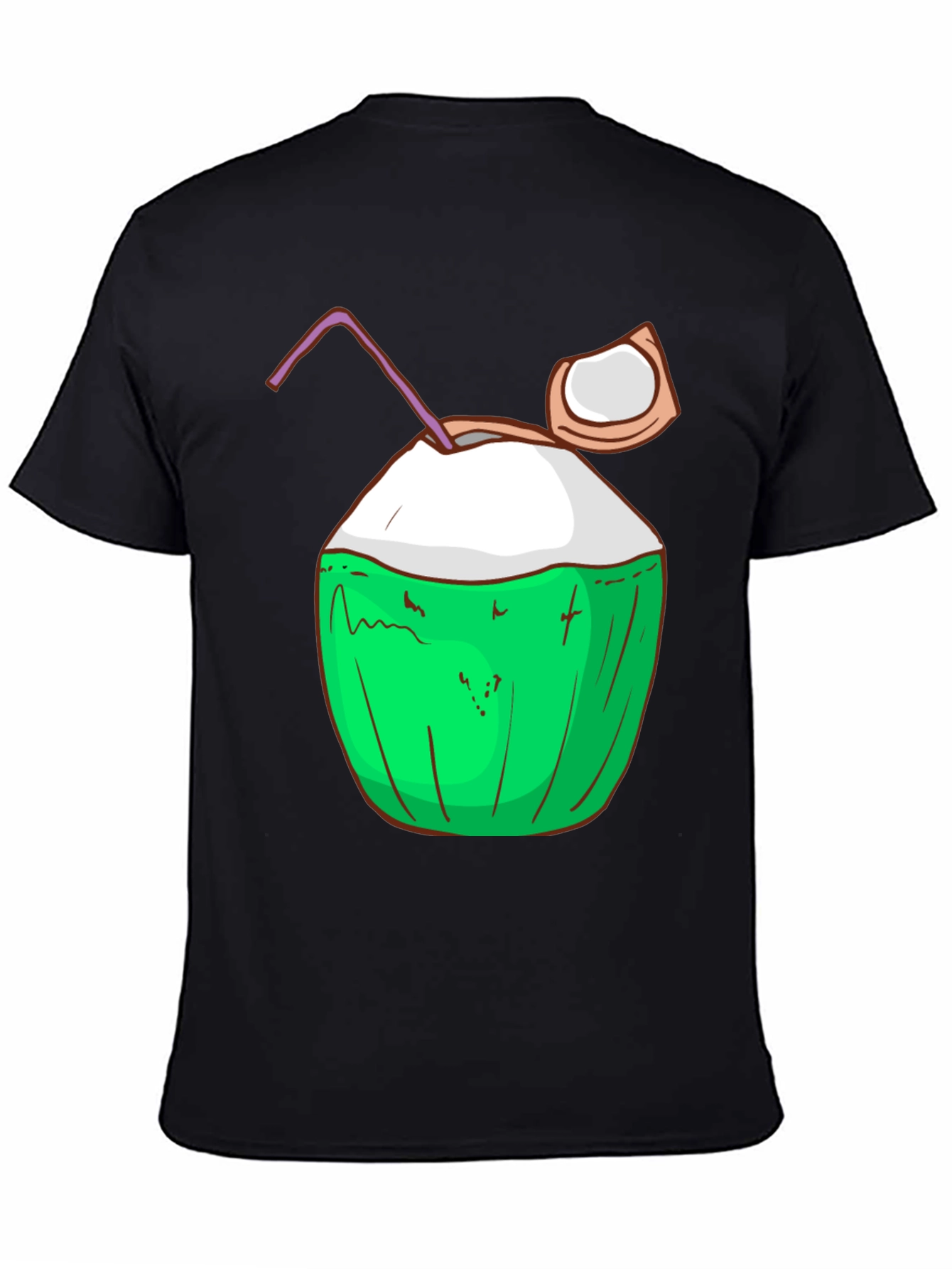 Coconut Drink Graphic Tee - Tropical Summer Vibes