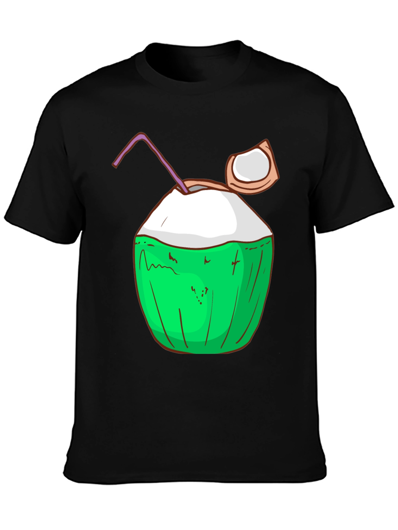 Coconut Drink Graphic Tee - Tropical Summer Vibes