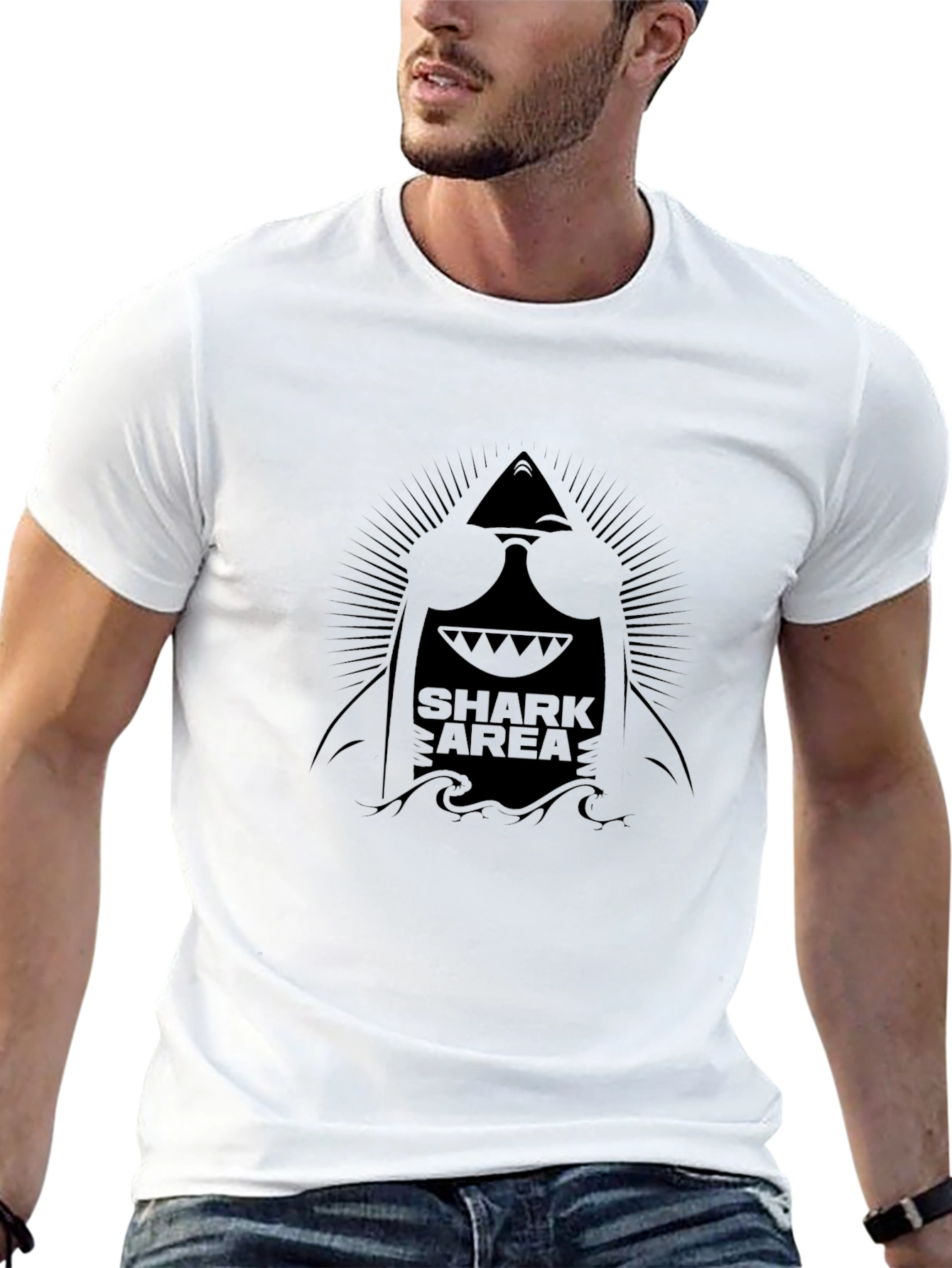 Shark Area Black T-Shirt