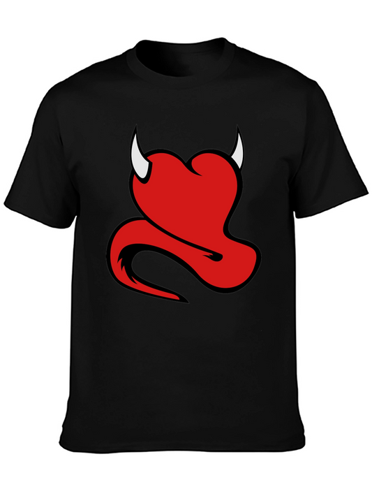 Devil Heart Graphic Black T-Shirt