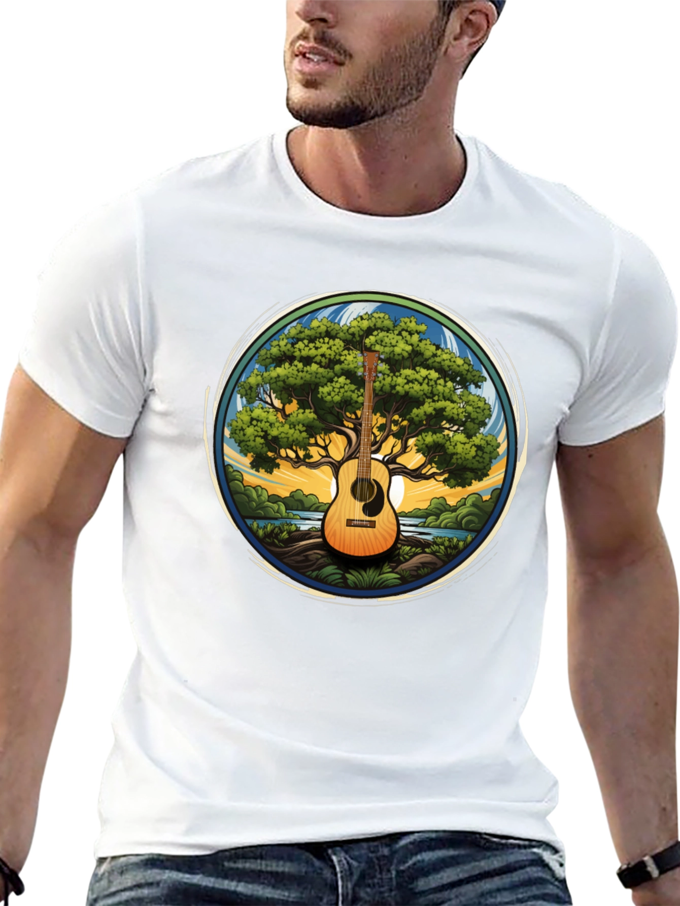 Guitar Tree Graphic Tee - Music Lovers T-Shirt