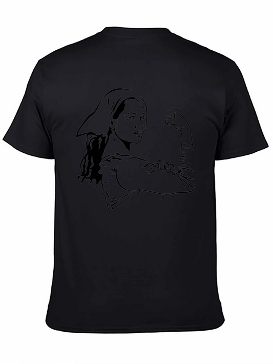 Feminist Rosie the Riveter Graphic Black T-Shirt